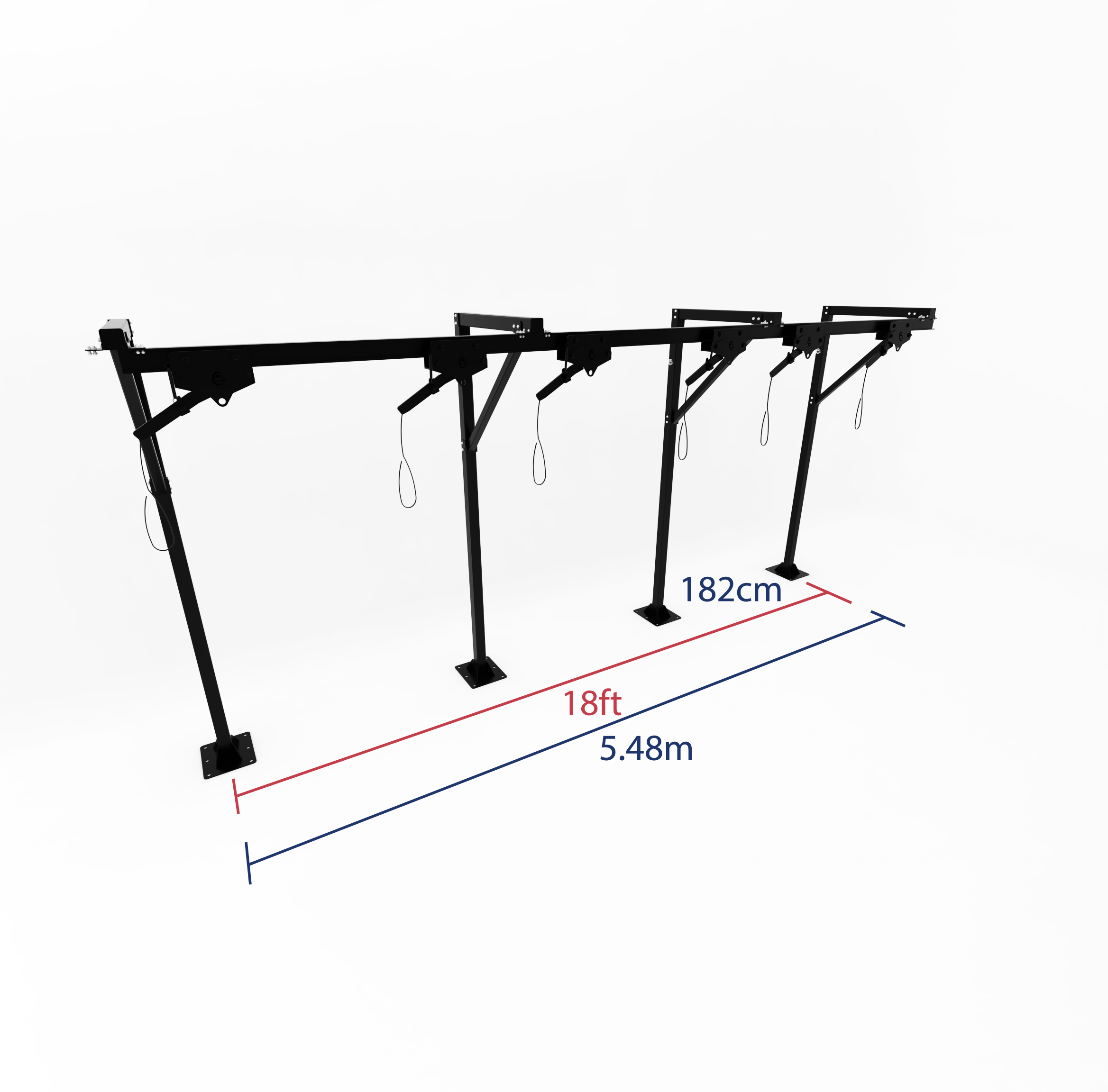 Trolley Bag Rack: Floor Mount