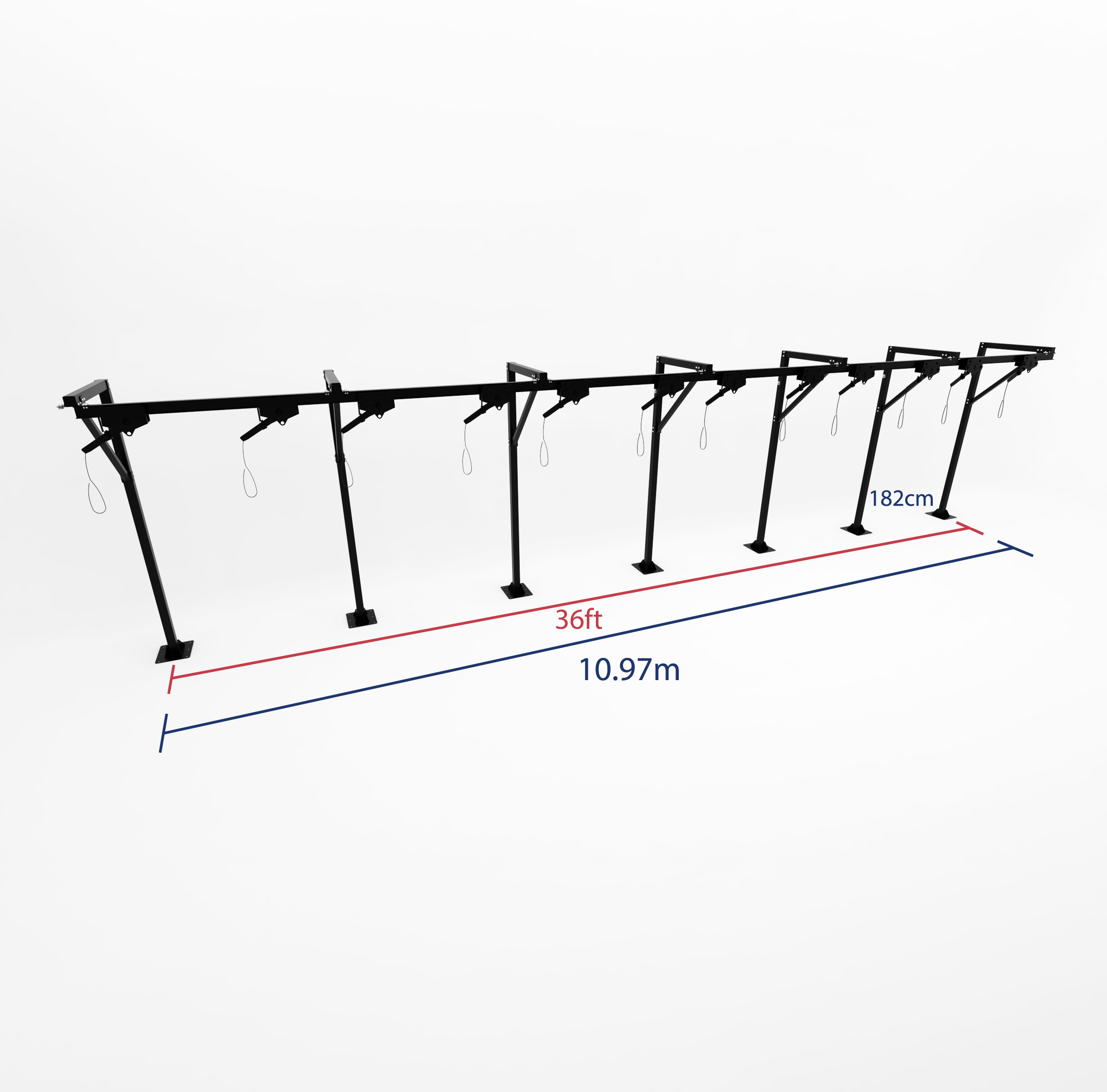 Trolley Bag Rack: Floor Mount