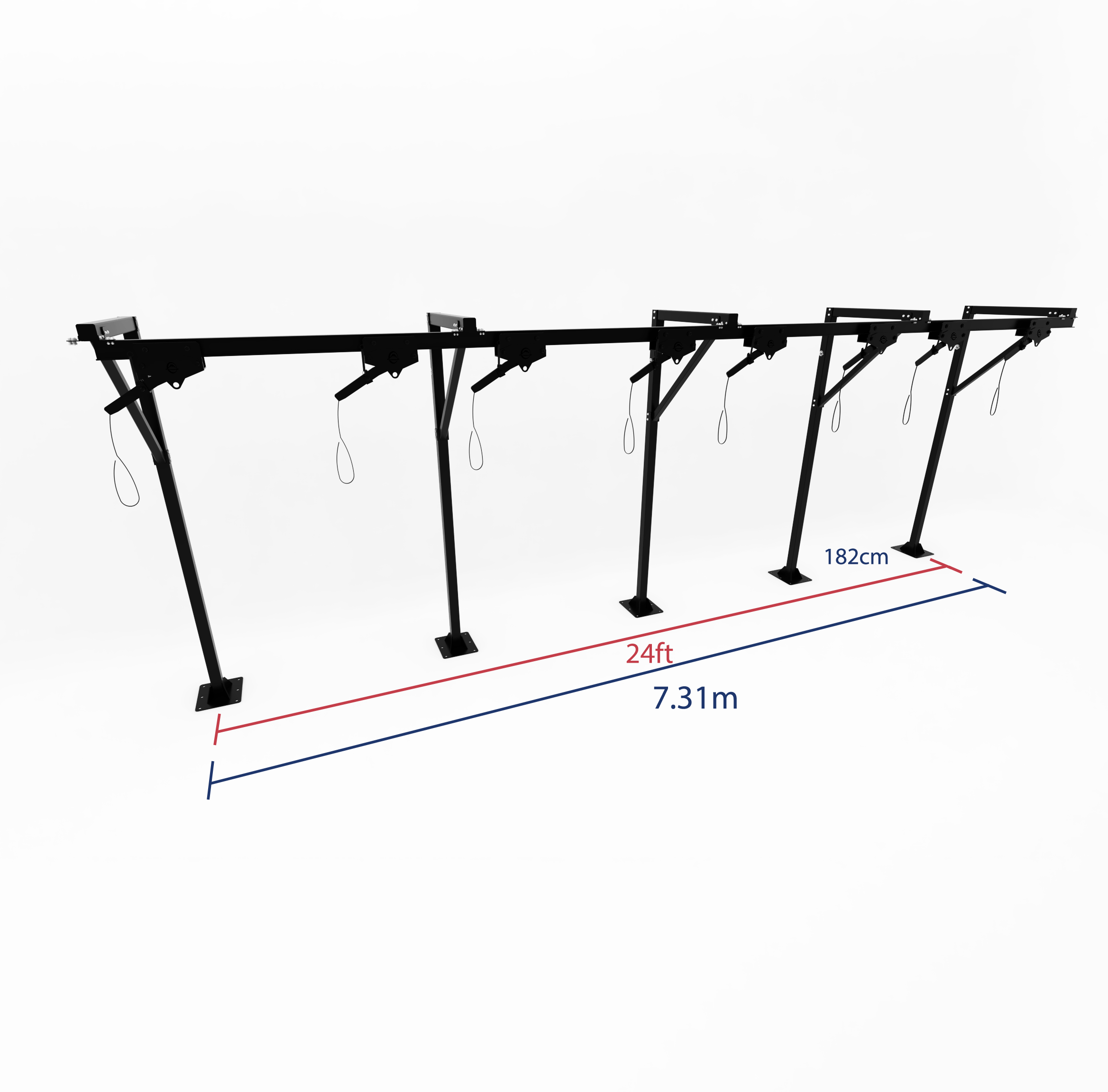 Trolley Bag Rack: Floor Mount