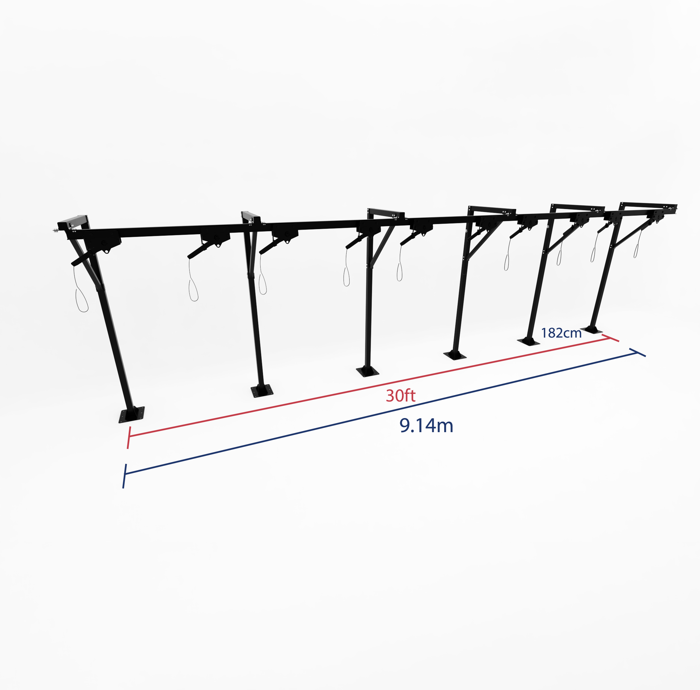 Trolley Bag Rack: Floor Mount