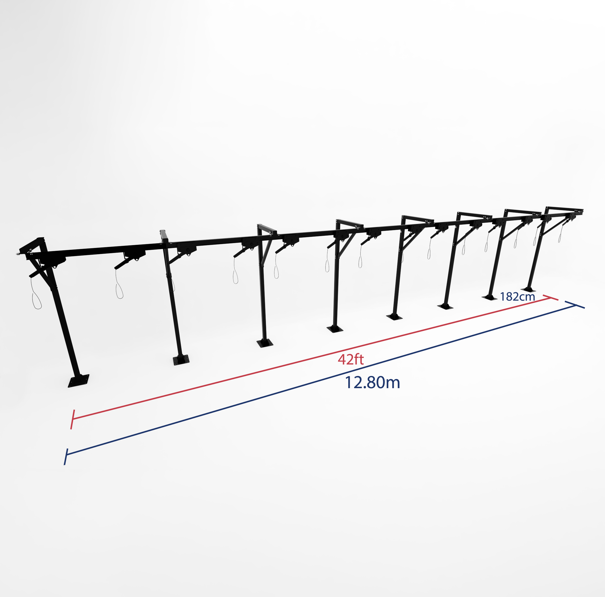 Trolley Bag Rack: Floor Mount